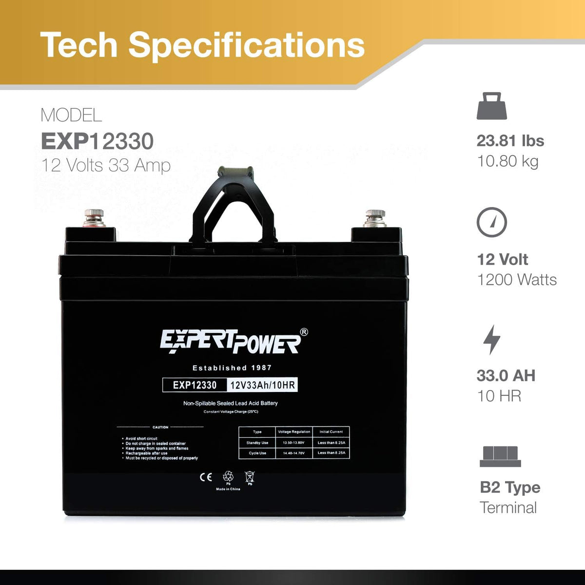 12v 33ah Rechargeable Deep Cycle Battery Pack of 2 Q78009