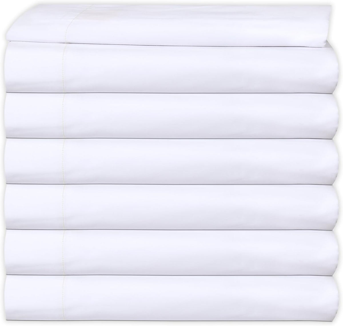 Pack of 6 Twin White Fitted Sheets Polycotton T200 S63523