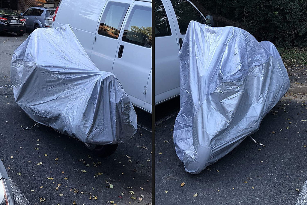 Motorcycle Cover with Reinforced Securing Straps and Storage Bag G5553