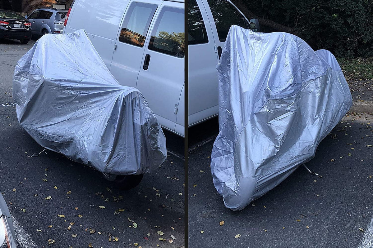 Motorcycle Cover with Reinforced Securing Straps and Storage Bag G5553