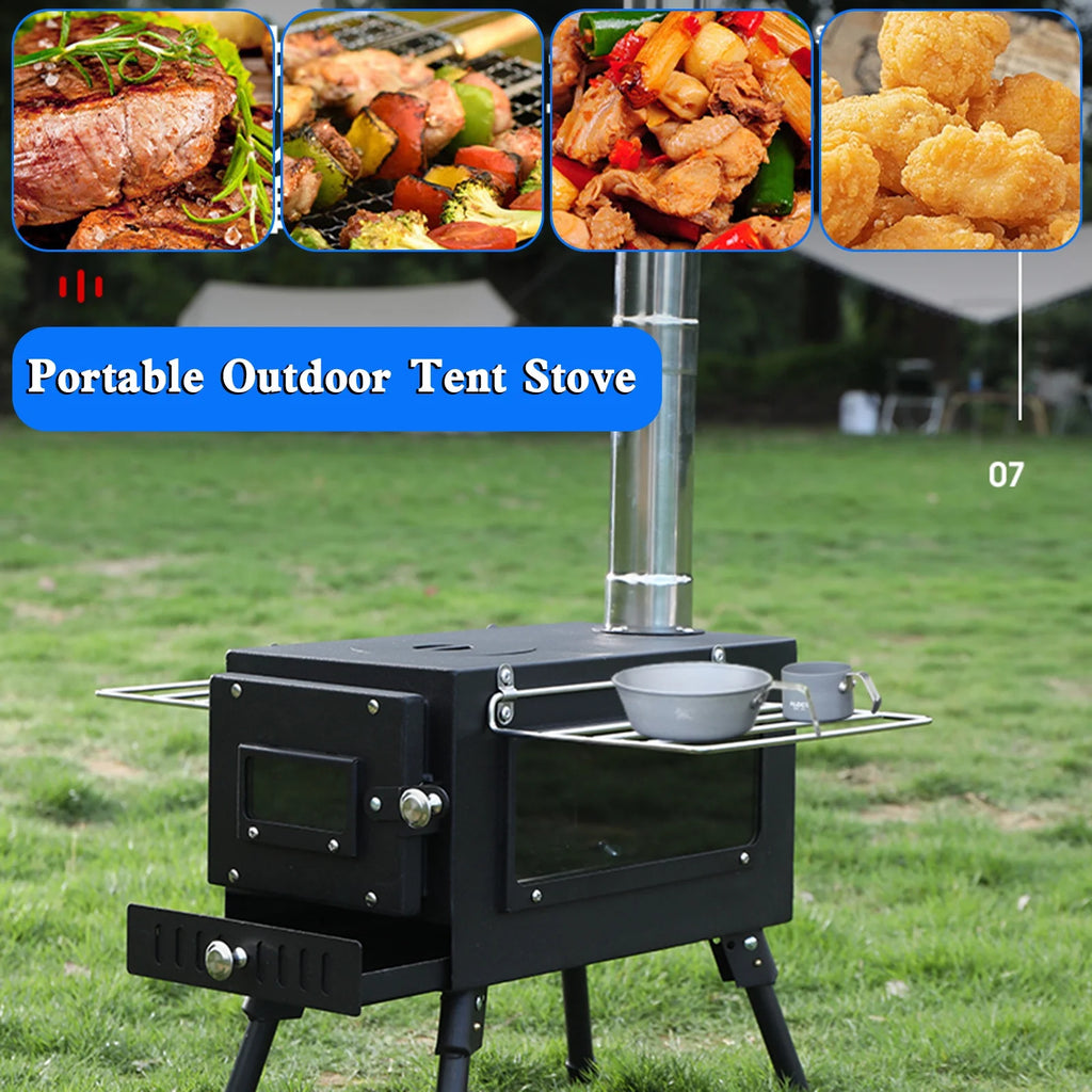 Outdoor Wood Burning Stove with Pipe V402