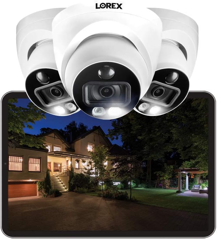 4k Wired Security Camera System, 3TB 16 Channel DVR, 8 Bullet Cameras, 4 Dome Cameras S716