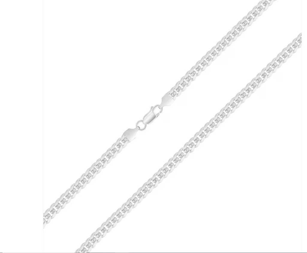 Solid 925 Sterling Silver Miami Cuban Link Chain Necklace 3mm 20 in X365