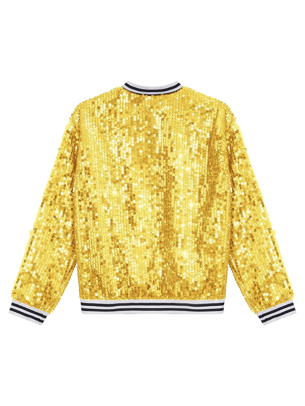 Gold 14 Girls Sparkle Bomber Flight Jacket W531