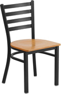Black Ladder Back Metal Restaurant Chair A5602