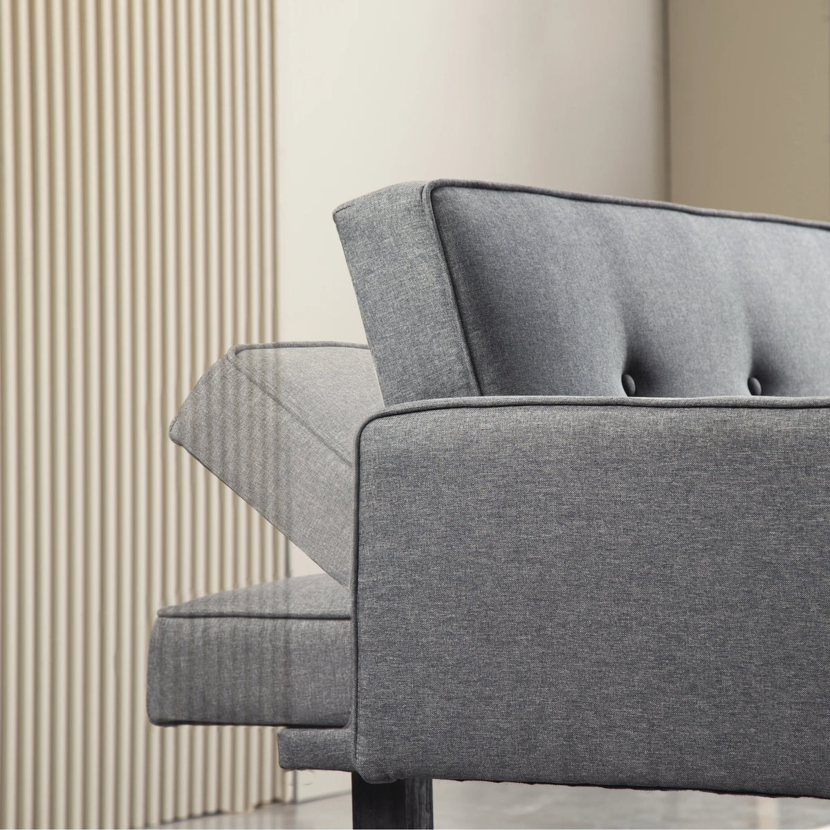 Convertible Futon Sofa Bed with Armrests I584113