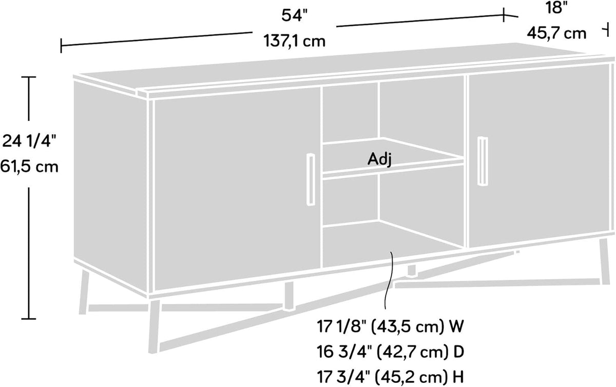 Credenza, Brew Oak Finish H7228