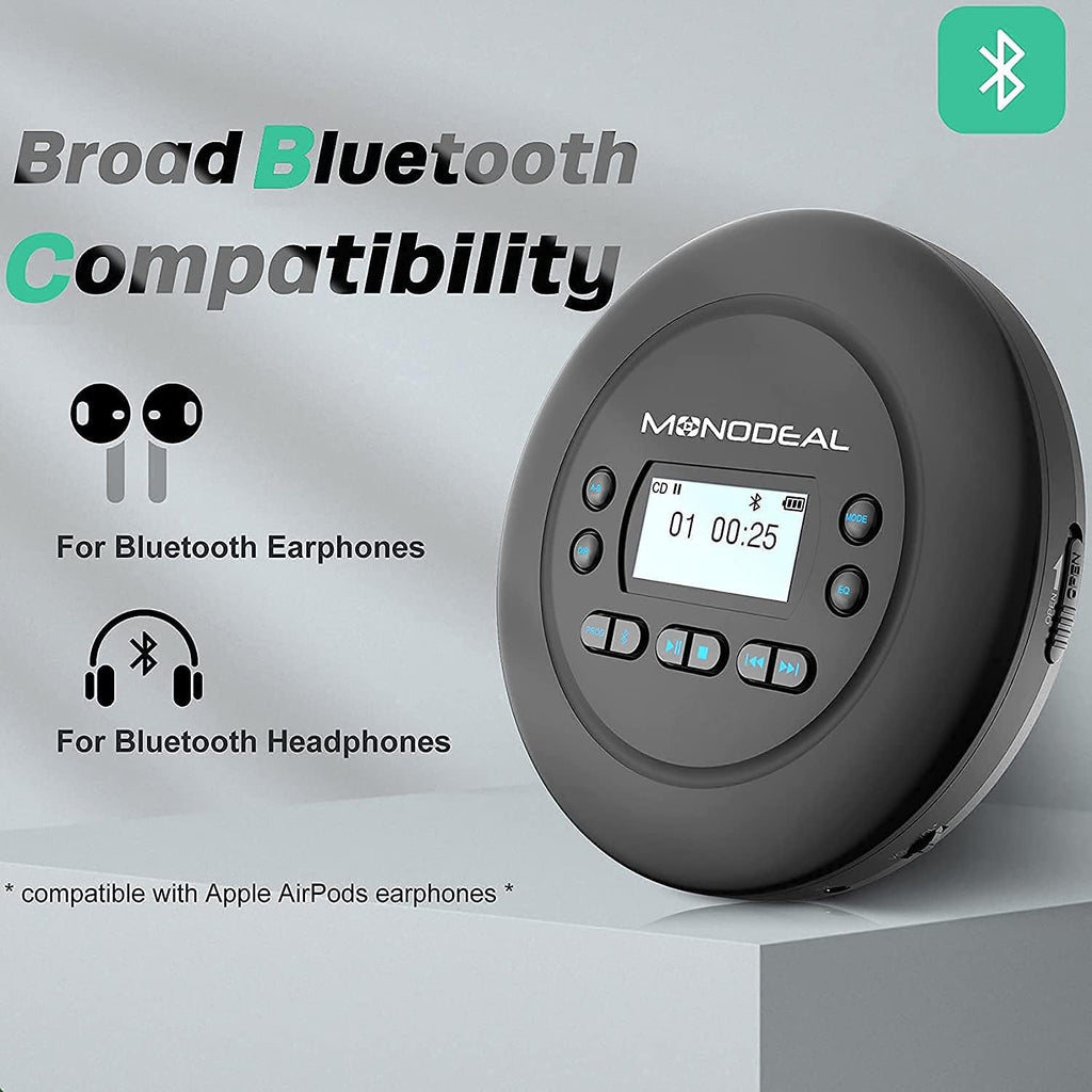 Bluetooth CD Player with Headphones, Pack of 2 N189