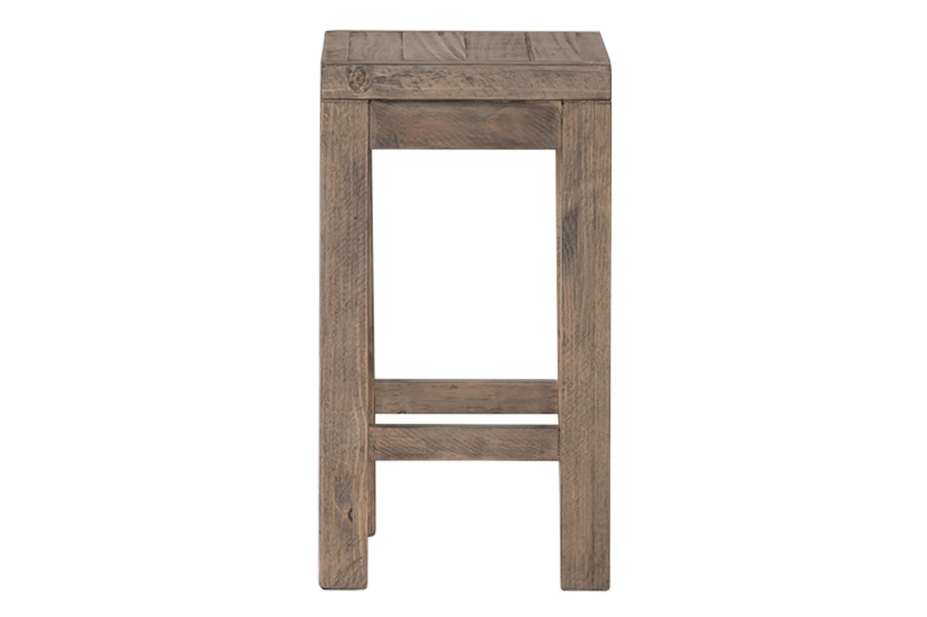 Distressed Light Brown Solid Wood Counter Stool H9843