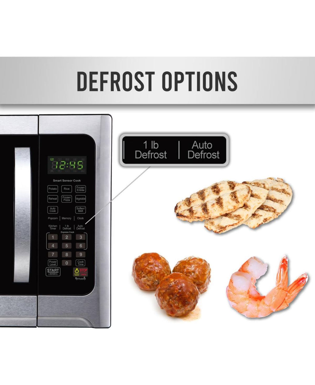 1.2 Cu. ft. 1100-Watt Stainless Steel/Black Microwave Oven W4287