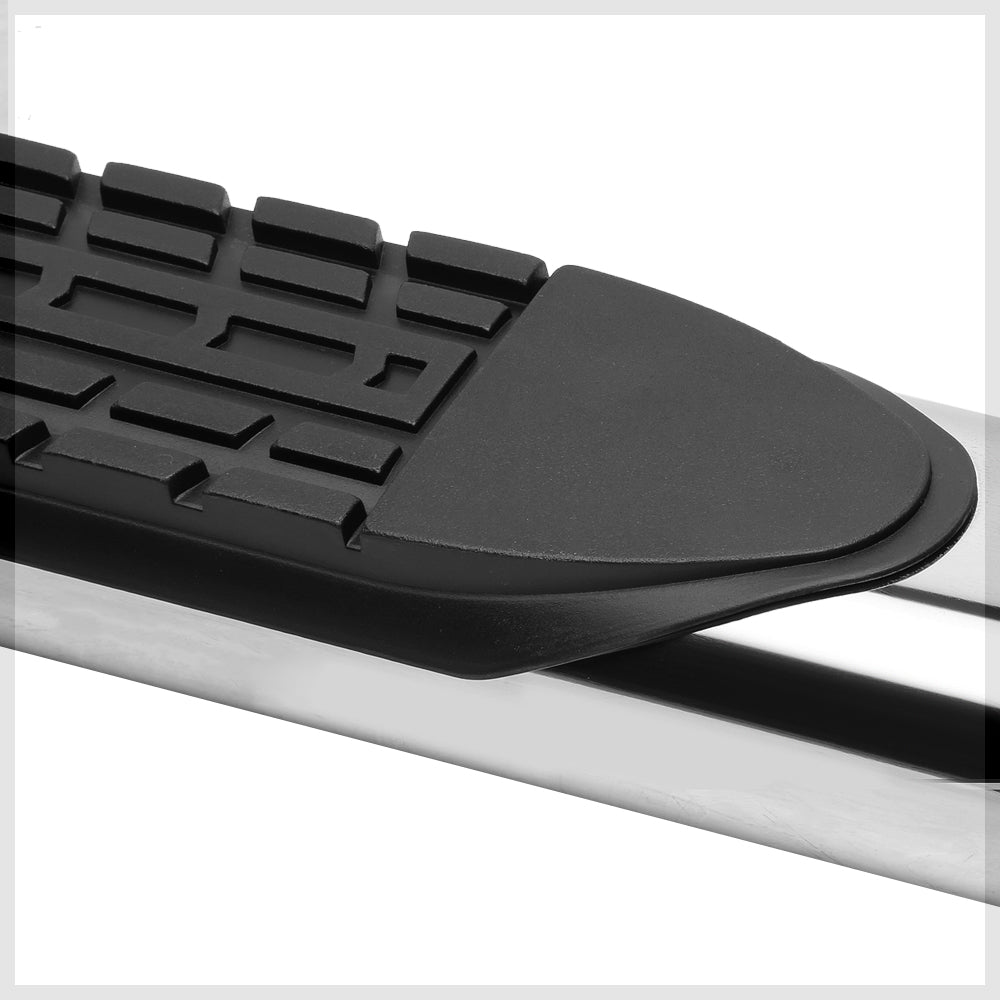 Chrome 4" Oval Curved Side Step Nerf Bar X729