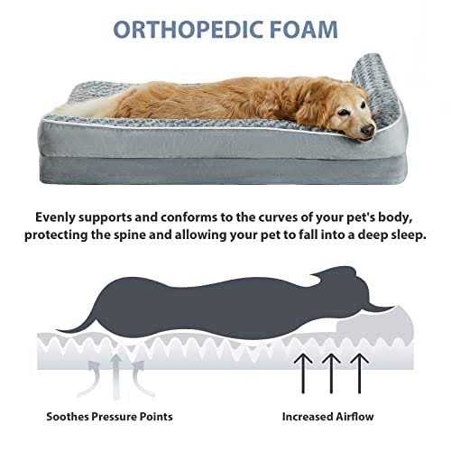 Large Waterproof Orthopedic Dog Bed with Removable Washable Cover U7350