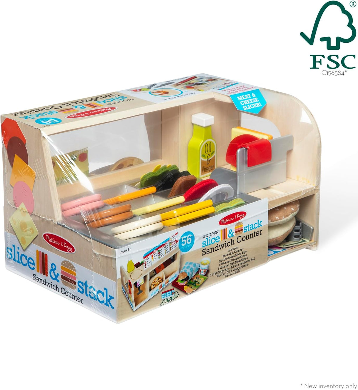 56-Piece Wooden Pretend Play Food Set D51030