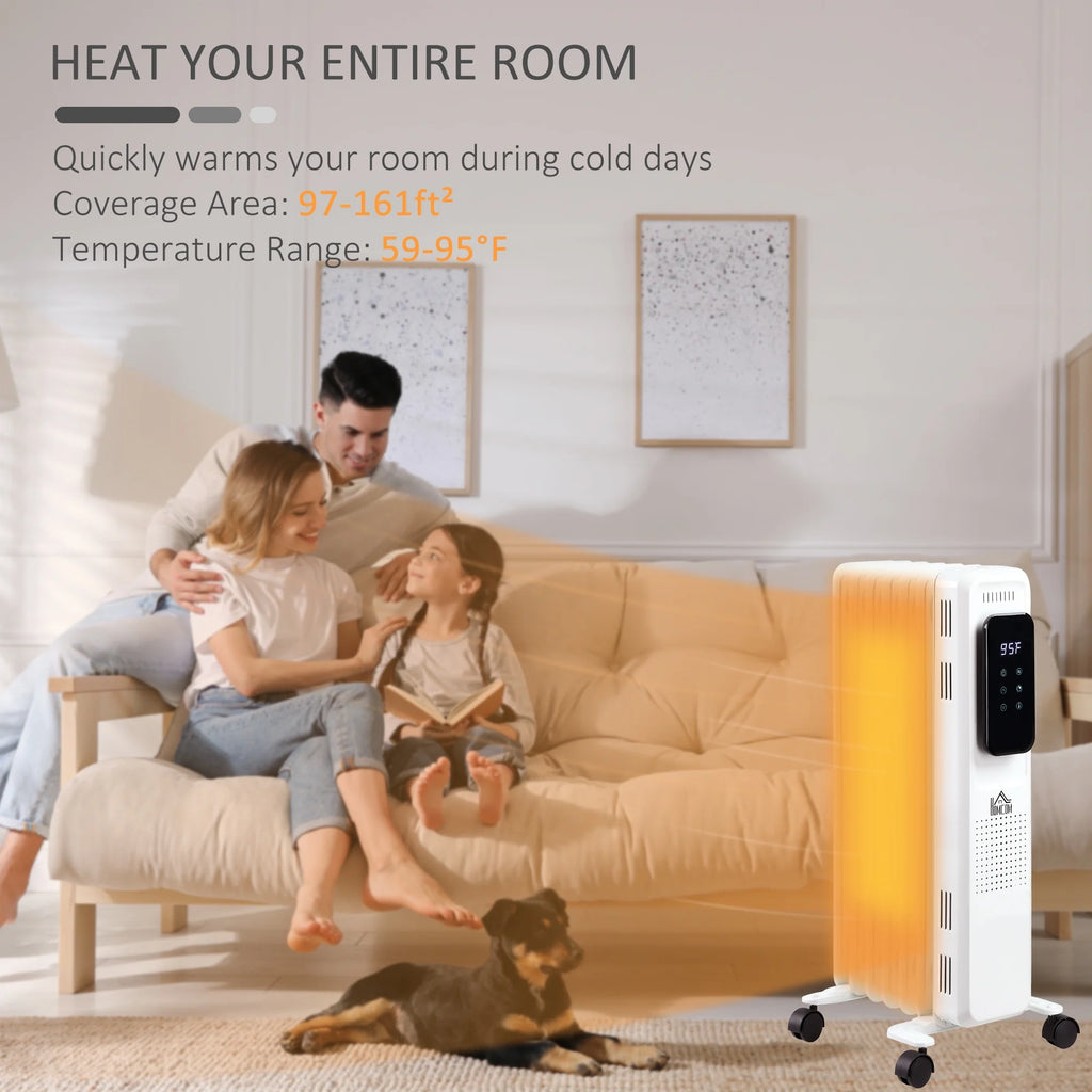 White 1500 W Electric Space Heater with 3 Modes and Timer T58963