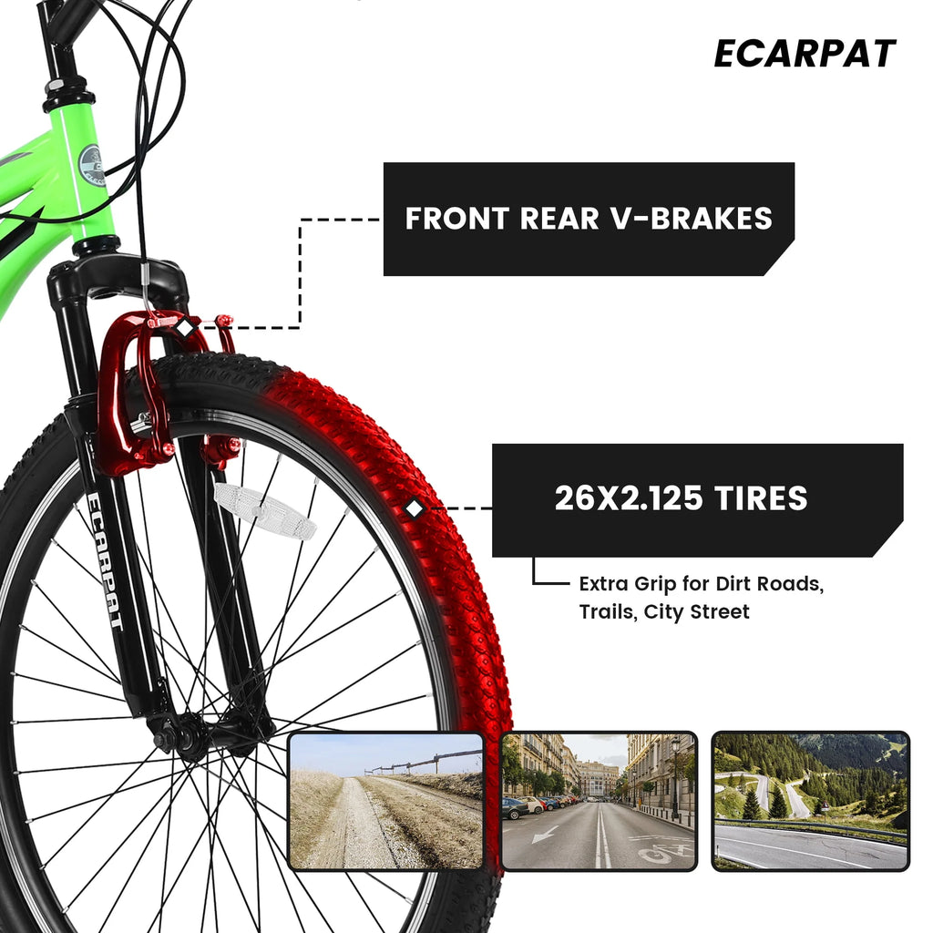 26 Mountain Bike 21 Speeds with Mechanical Disc Brakes F86537