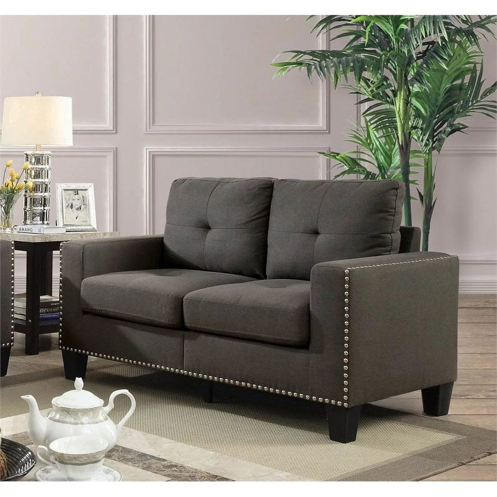 Gray Fabric 2-Piece Sofa Set Z4928