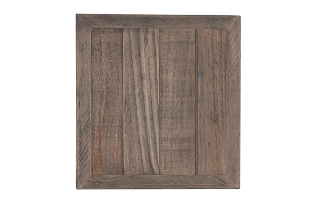 Distressed Light Brown Solid Wood Counter Stool H9843
