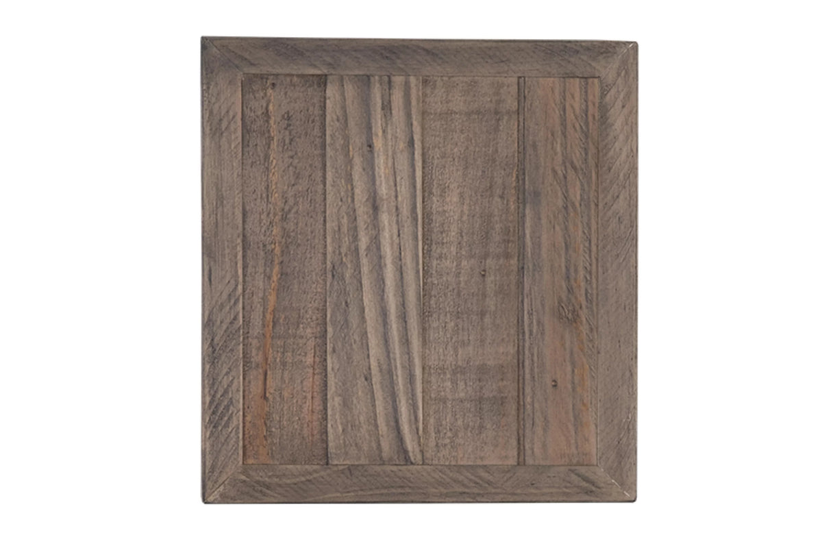 Distressed Light Brown Solid Wood Counter Stool H9843