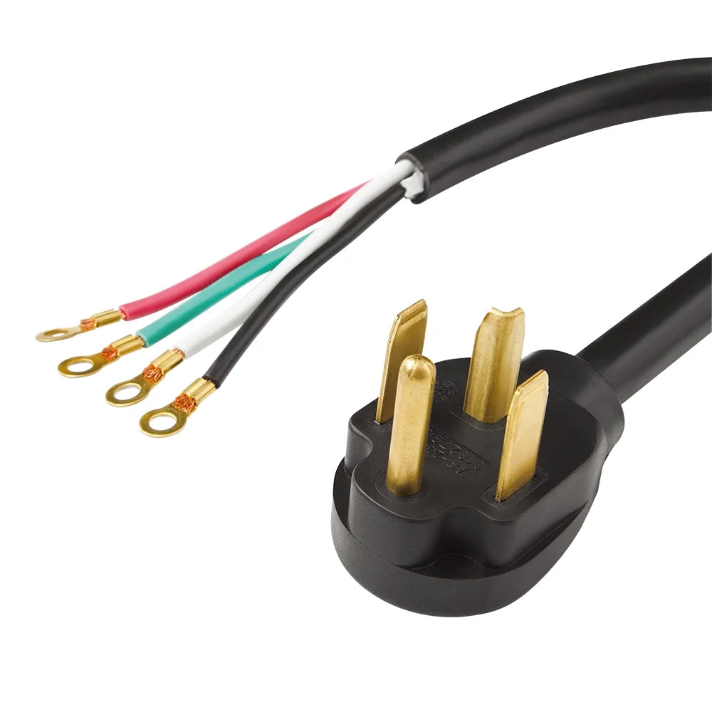 Black 6FT 10AWG 4 Prong Dryer Appliance Cord R888521