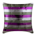 Purple Faux Leather Throw Pillow Covers Pack of 2 18x18 inch C789034