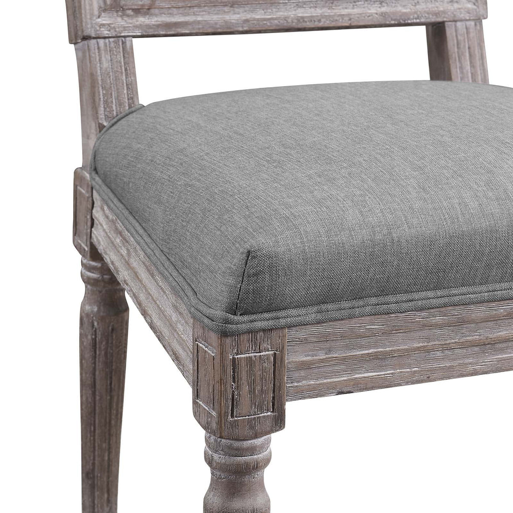 Upholstered Fabric Dining Chair Set of 4 Light Gray L5890