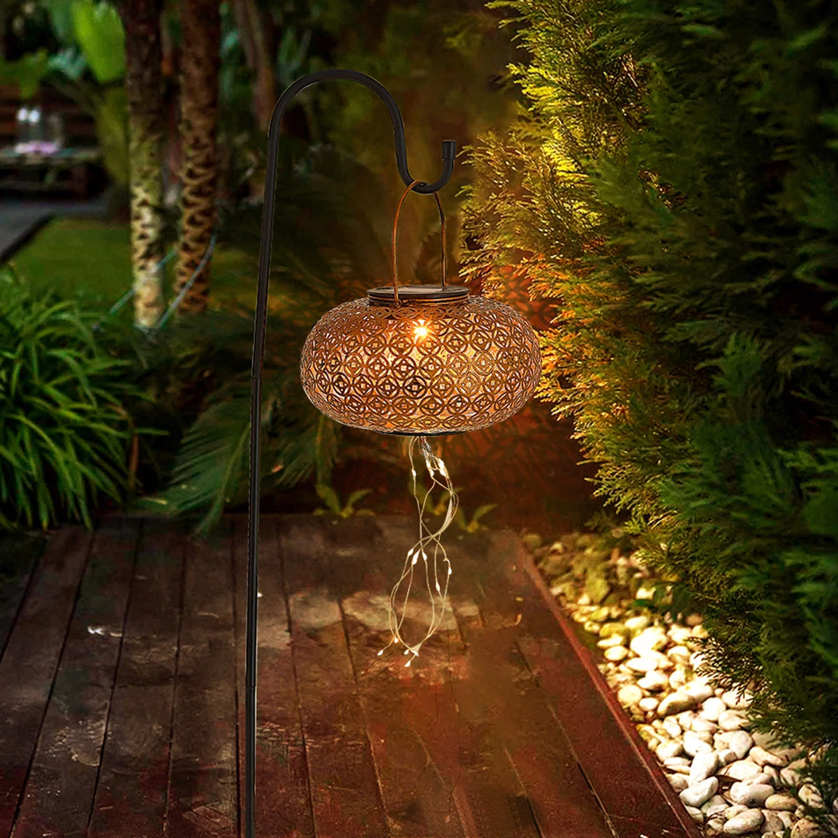 Solar Powered Chinese Lantern String Lamp S6229