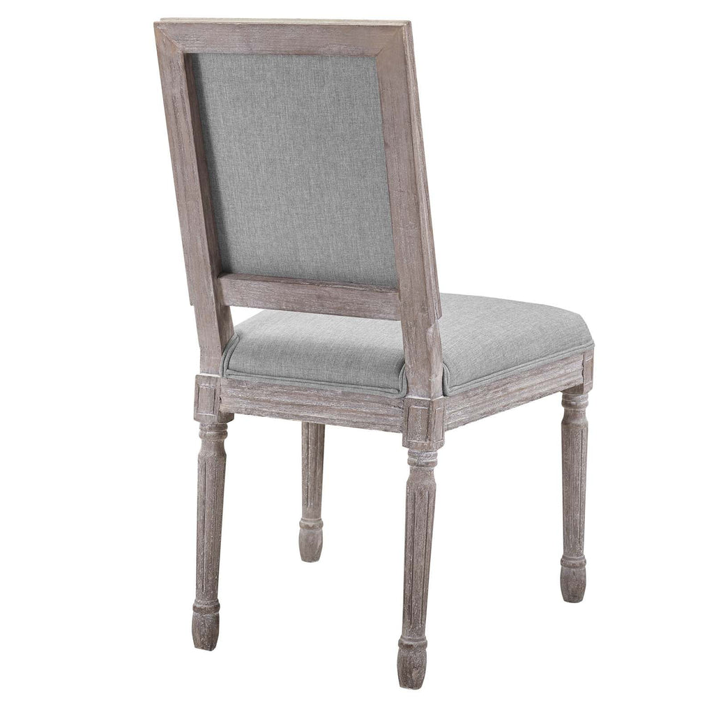 Upholstered Fabric Dining Chair Set of 4 Light Gray L5890