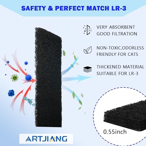 Activated Charcoal Cat Litter Box Filters P3033