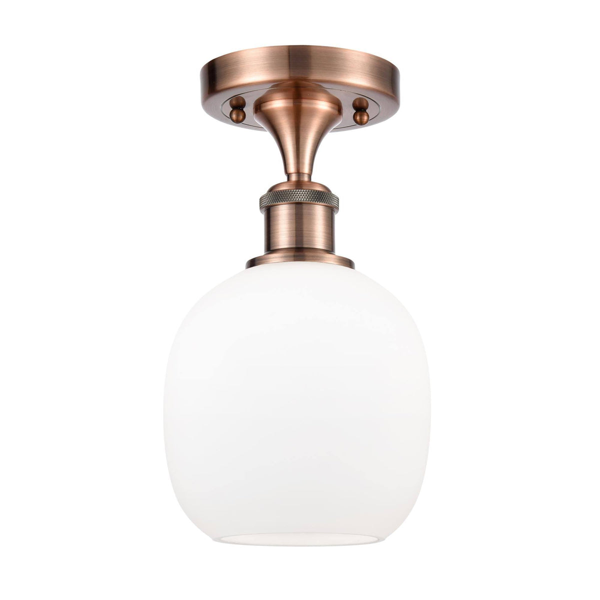 Antique Copper Semi-Flush Mount Light B49034