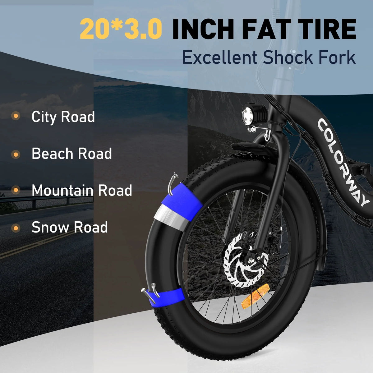 20x3.0 Fat Tire Electric Bicycles 12Ah 36V 500W E Bike C241