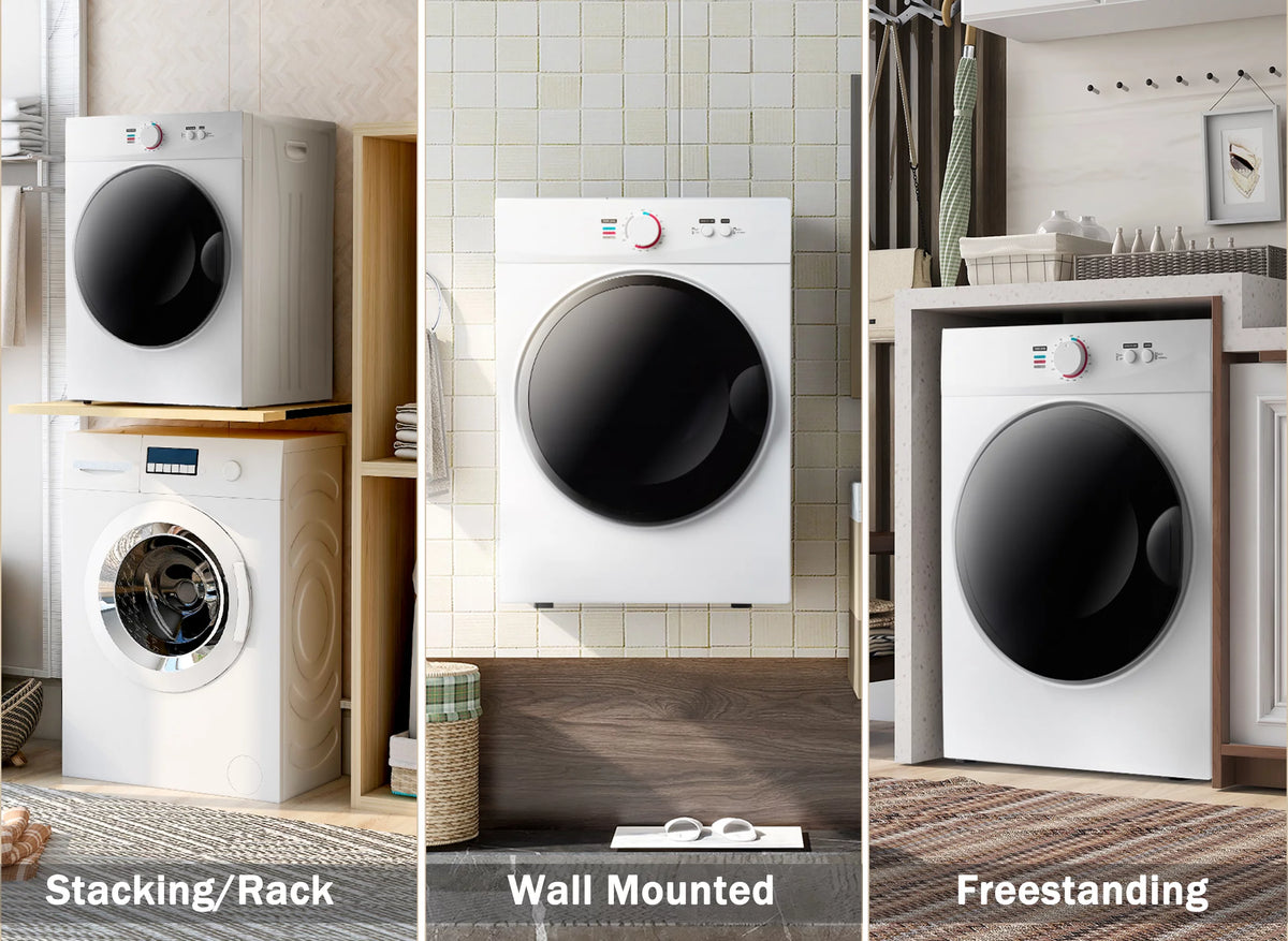 1020W 1.41cu ft Portable Front Load Electric Clothes Dryer with Stainless Steel Tub C39960