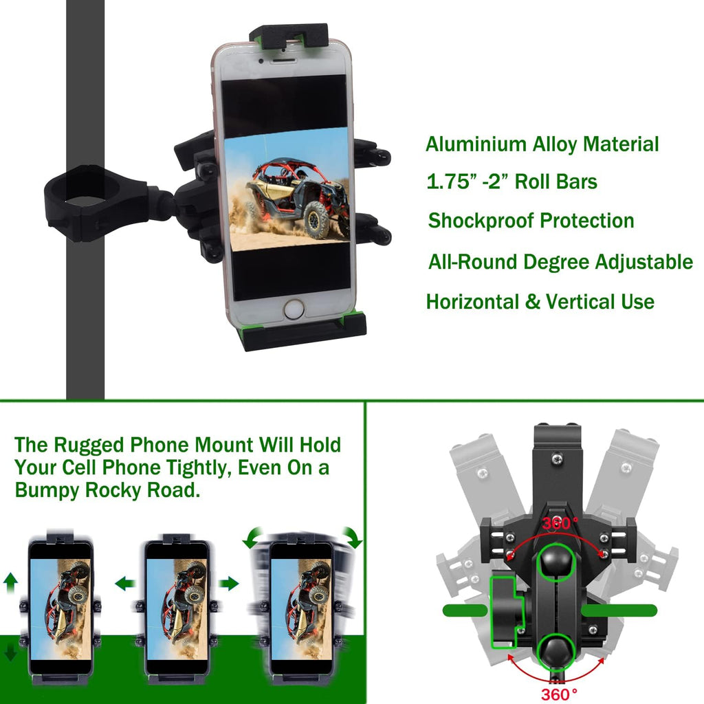 ATV/UTV Phone Holder 360° Adjustable Mount V927