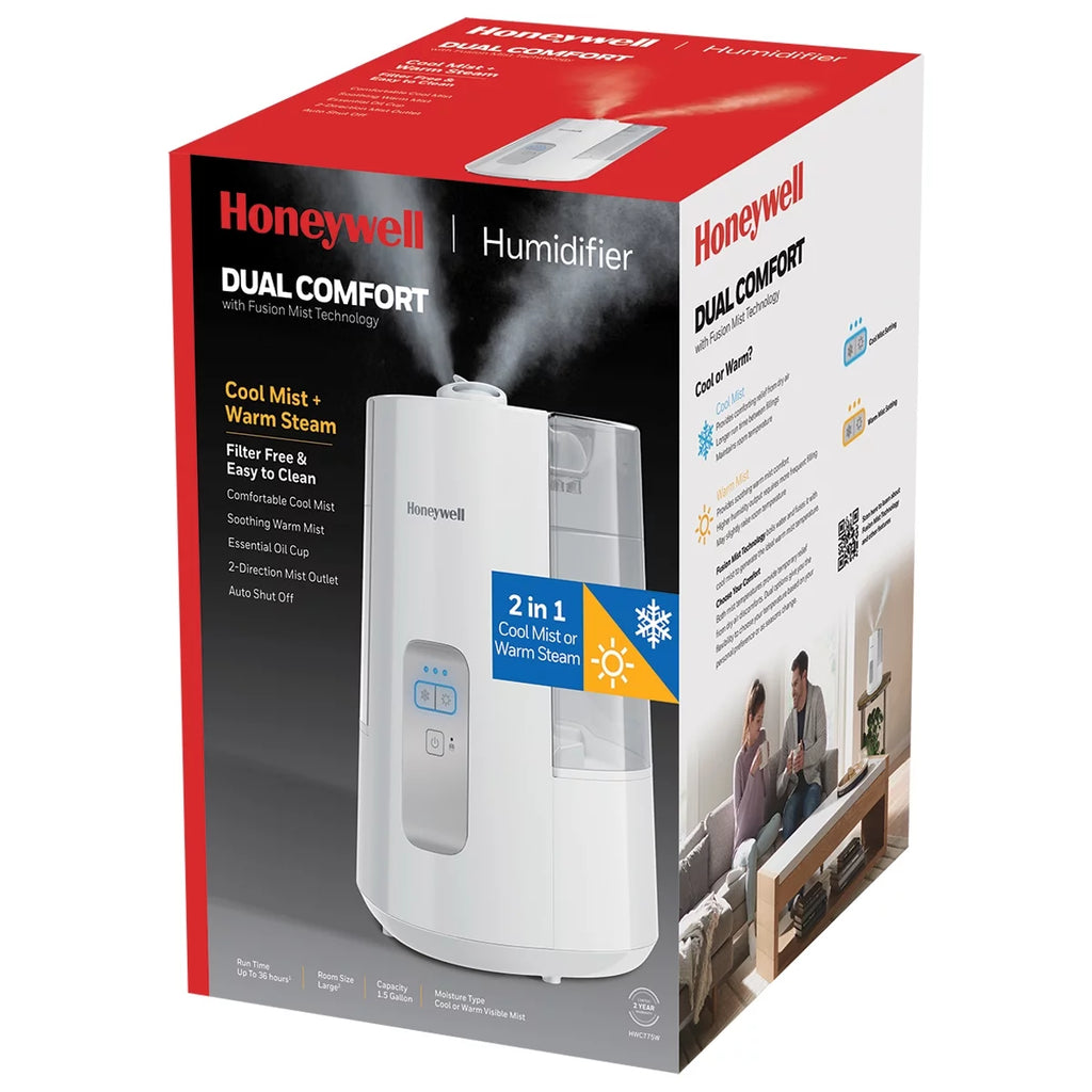 White Cool Warm Mist Humidifier, 600 sq ft V525756