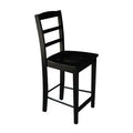 Black Solid Wood Counter Stool T624776