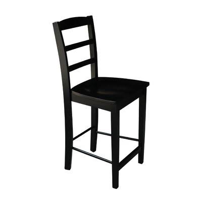 Black Solid Wood Counter Stool T624776