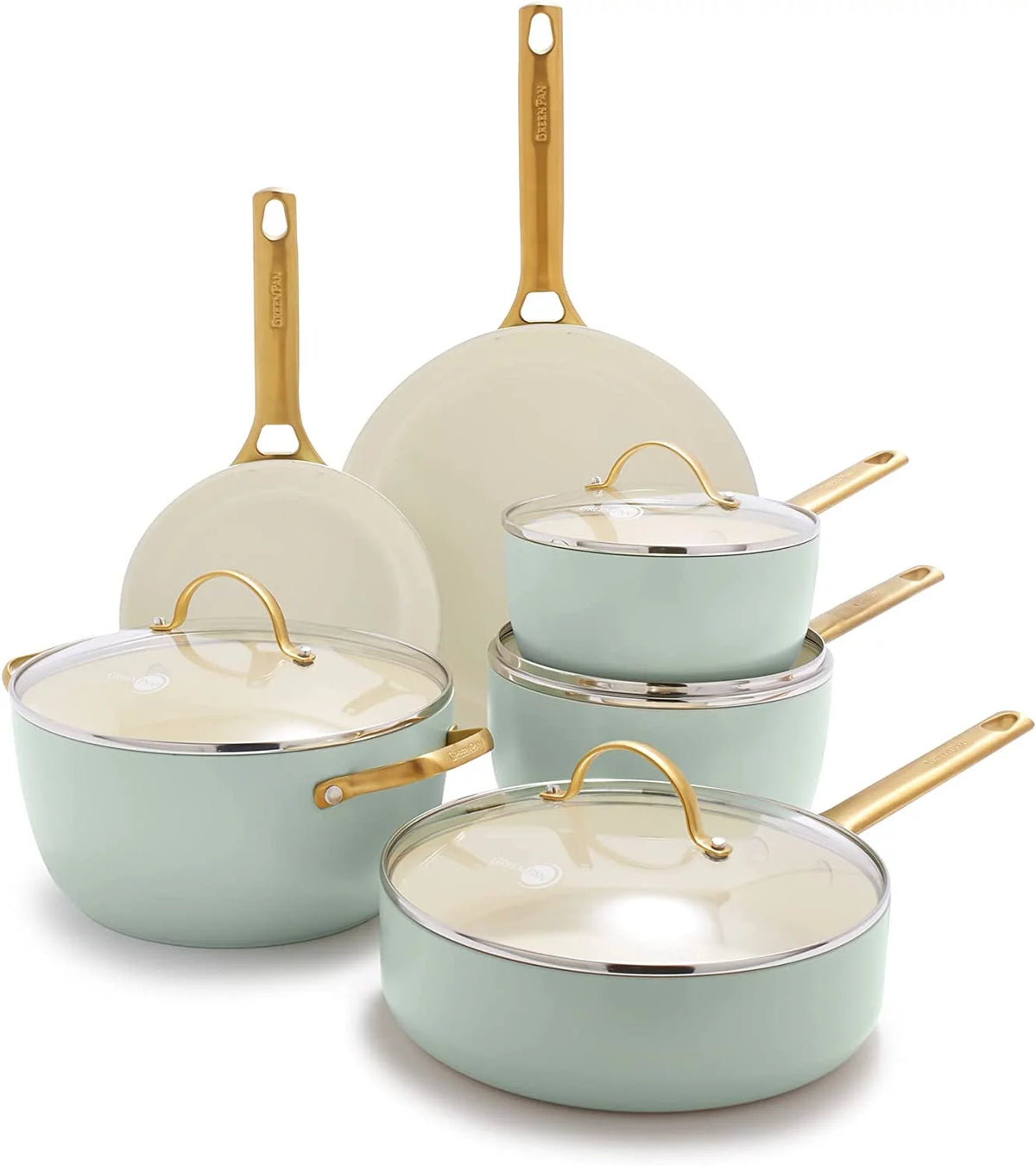 Hard Anodized Ceramic Nonstick 10 Piece Cookware Set L4937