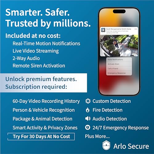 White 2K Wireless Security Camera U606861