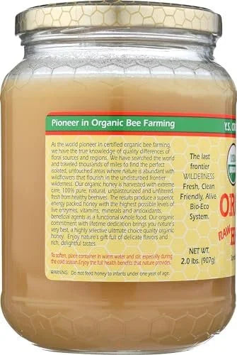 32oz Pack of 2 Raw Organic Honey R390