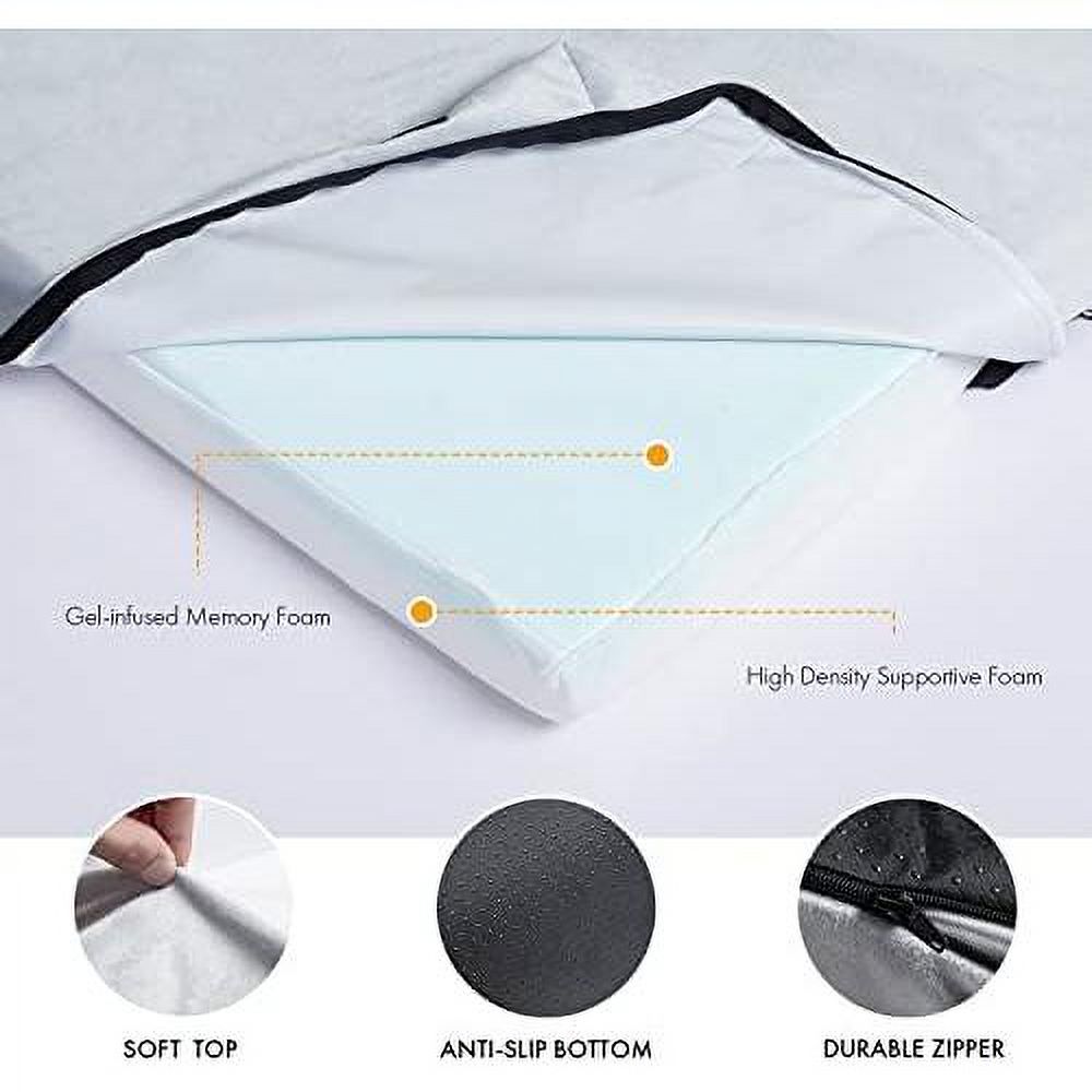 Memory Foam Camping Mattress with Removable Waterproof Cover Travel Bag A569