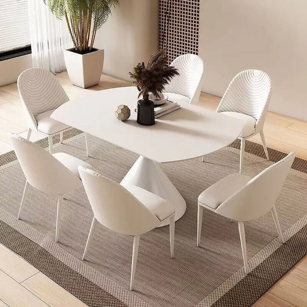 White Leather Dining Chair S96100