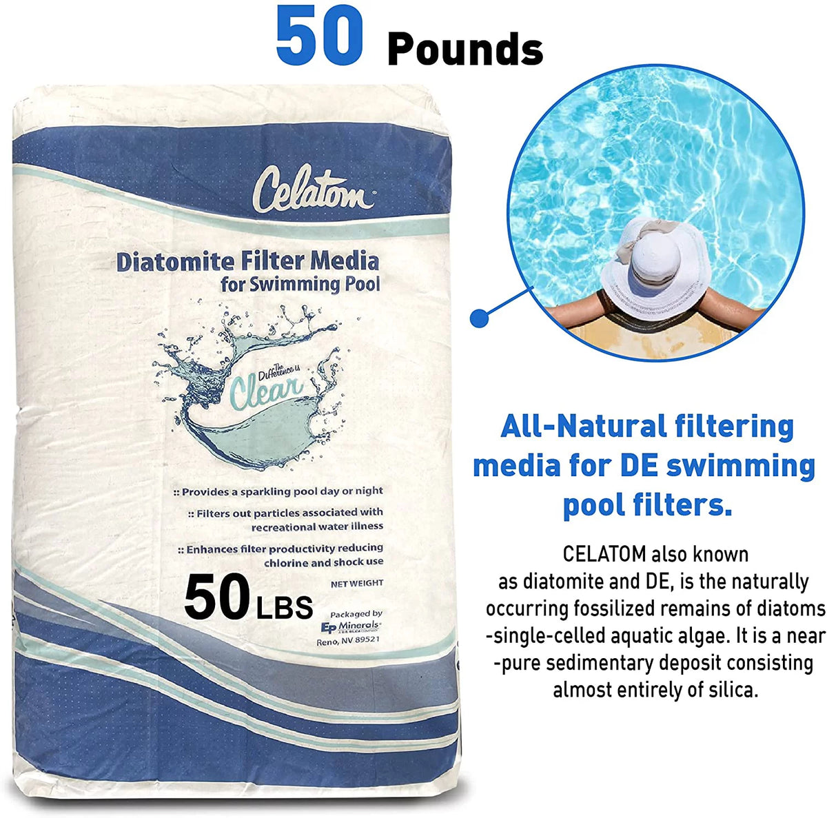 Diatomaceous Earth Pool Filter Aid 50lb E519