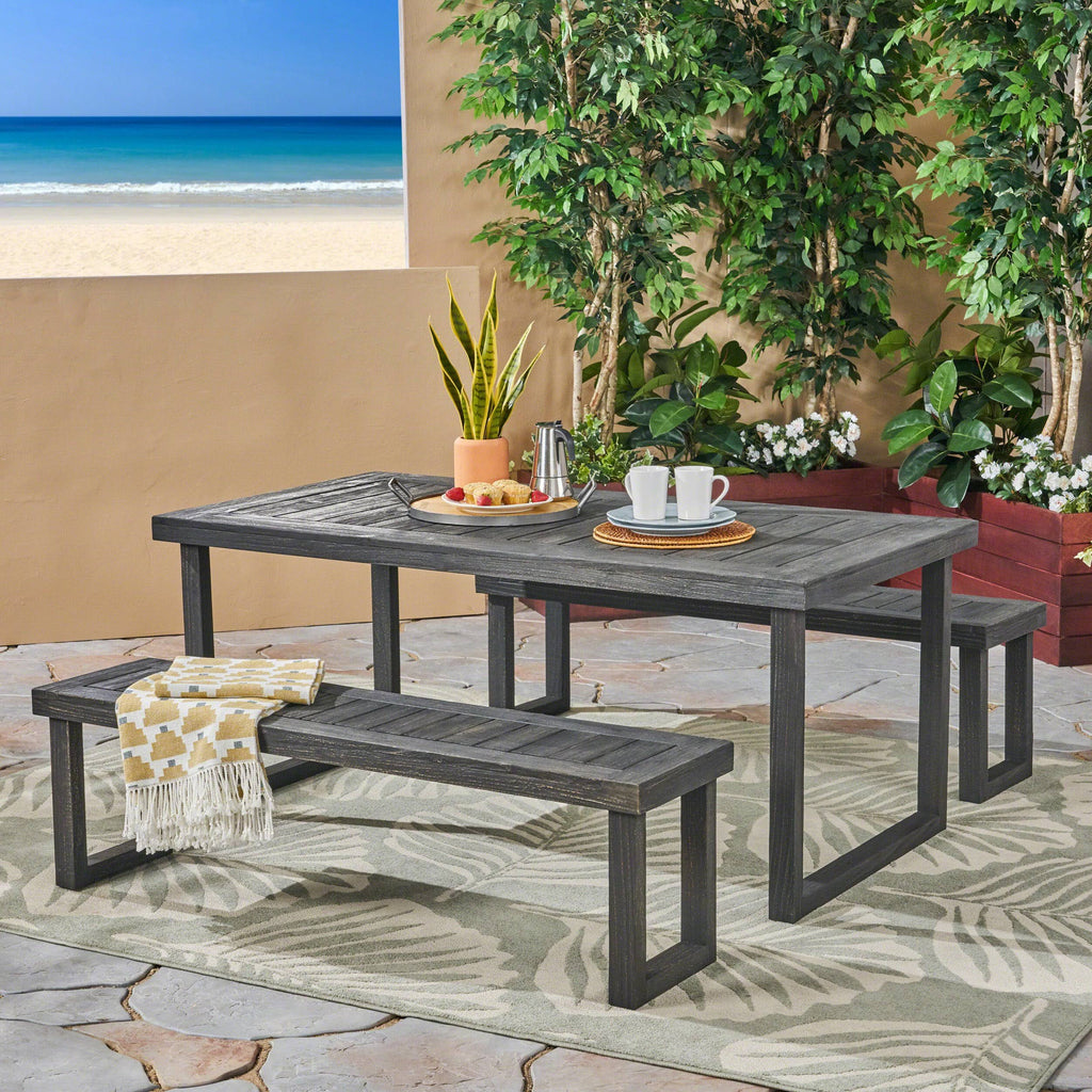 Natural Acacia Wood Picnic Set D121504