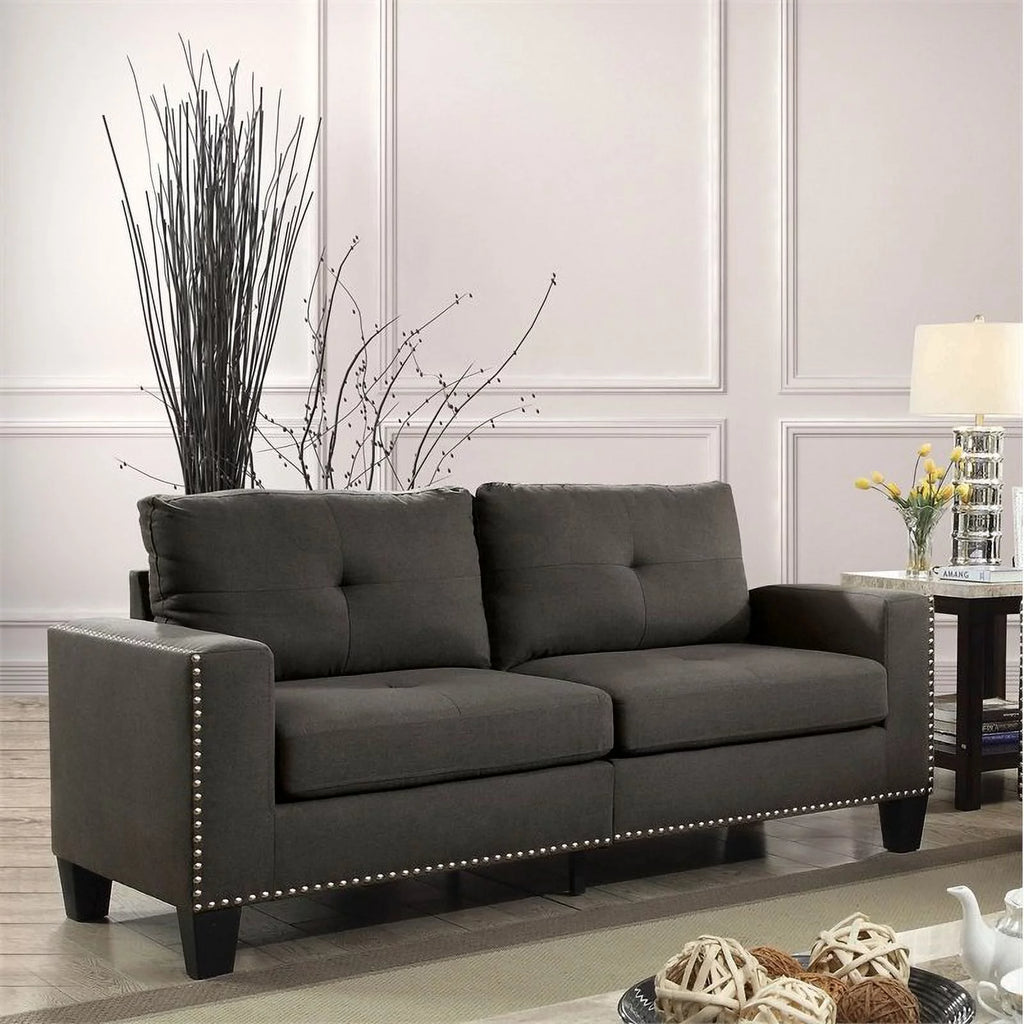Gray Fabric 2-Piece Sofa Set Z4928