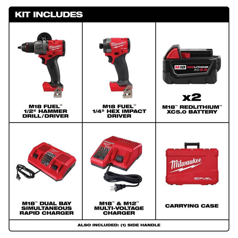 18-V Lithium-Ion Brushless Cordless Hammer Drill and Impact Driver Combo Kit C587905