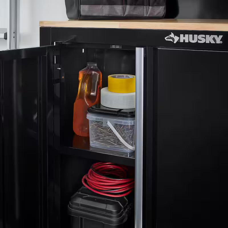 2-Piece Steel Garage Workstation in Black X667913