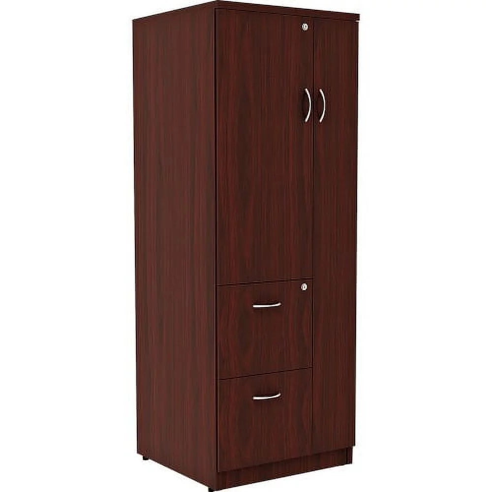 2 Drawer Mahogany Laminate Storage Cabinet T74567
