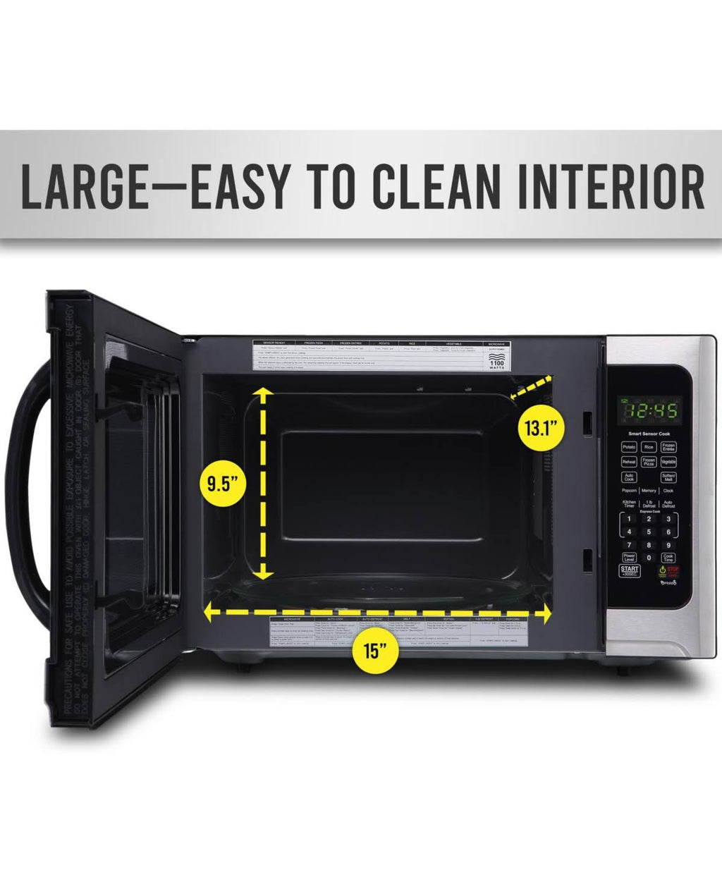 1.2 Cu. ft. 1100-Watt Stainless Steel/Black Microwave Oven W4287