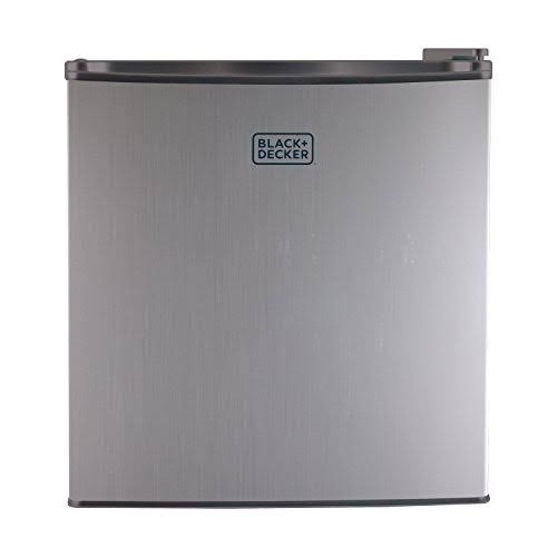 Black Silver Compact Fridge L31820