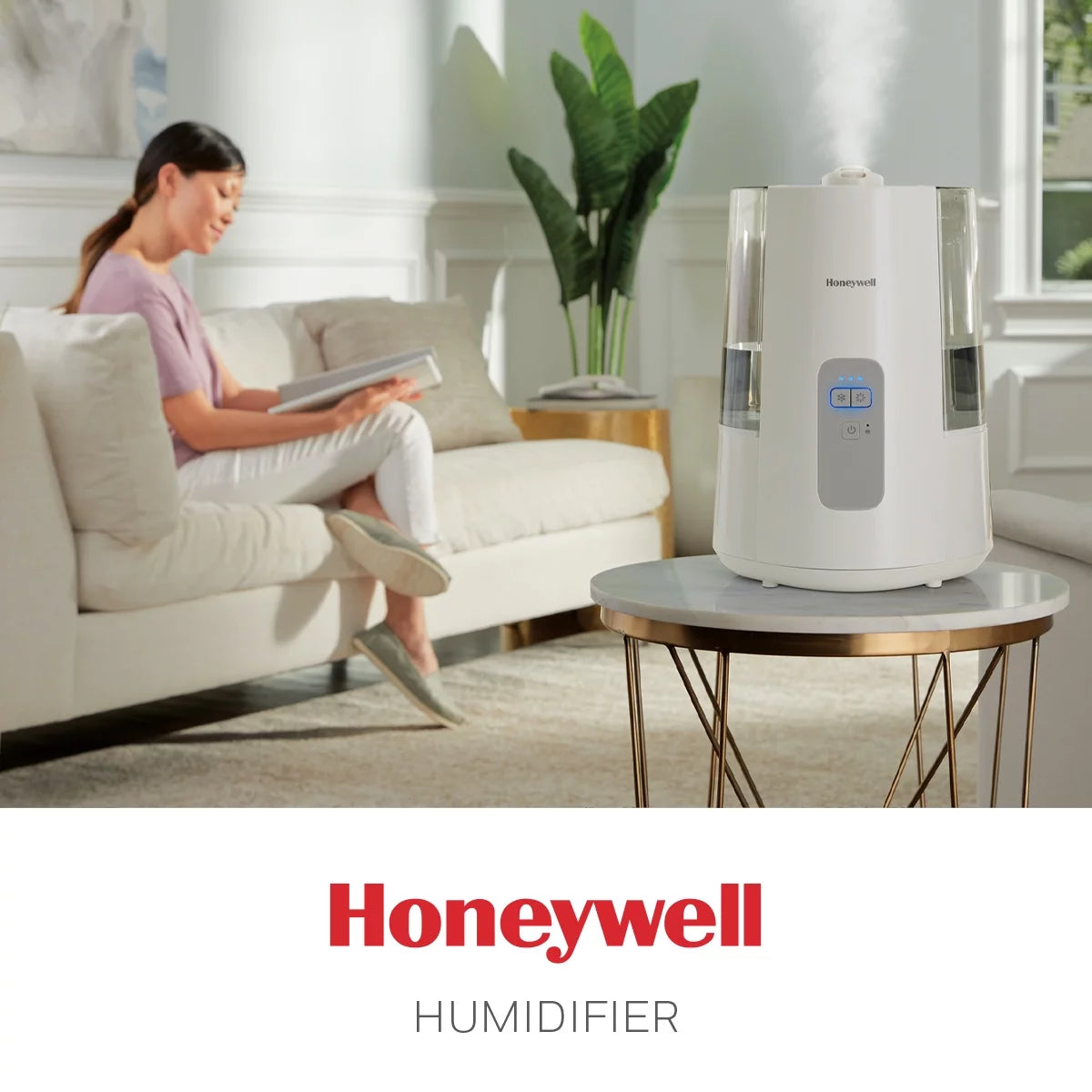 White Cool Warm Mist Humidifier, 600 sq ft V525756