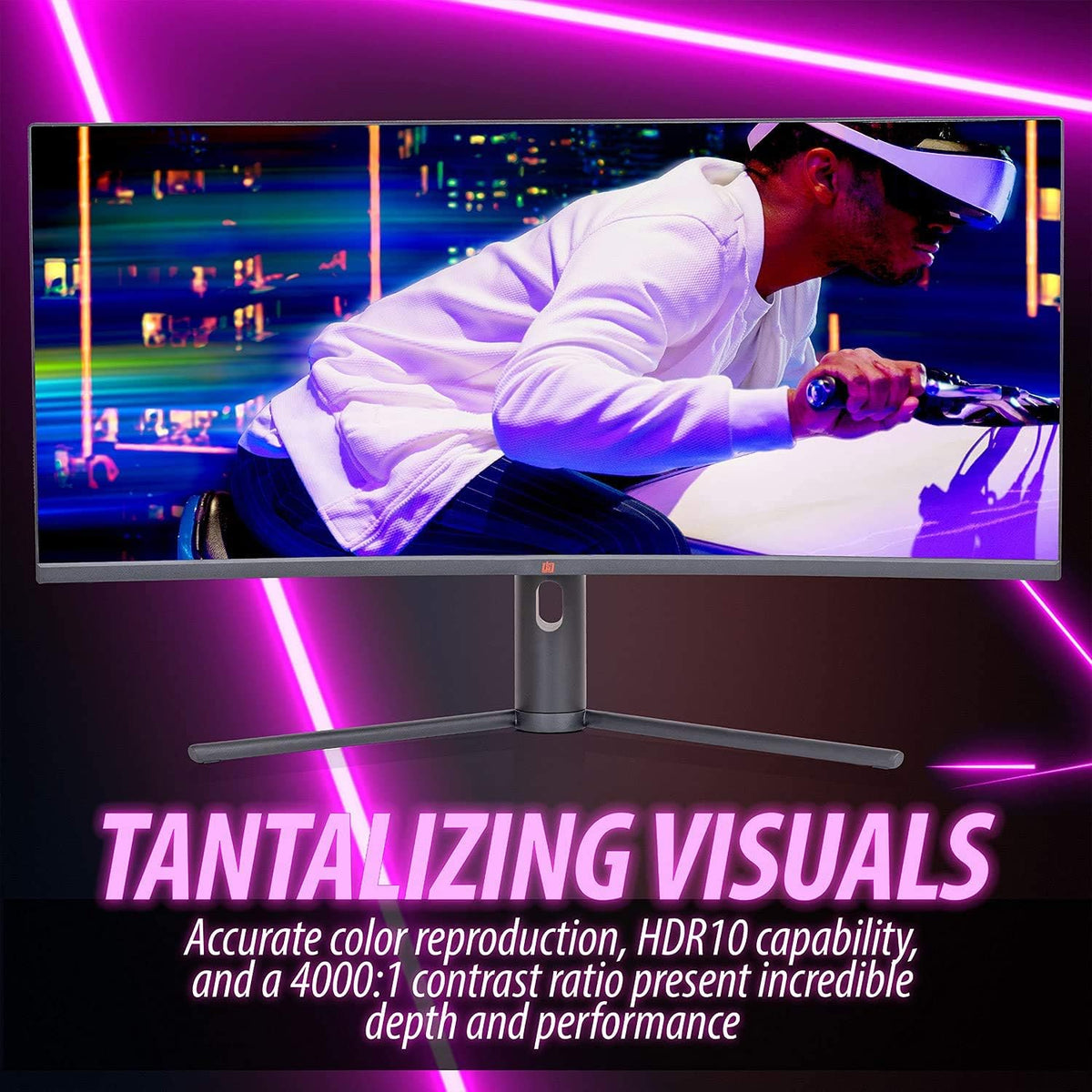 34" Ultrawide Curved Monitor, 144Hz, HDR10, 4000:1 Contrast Ratio, 99% sRGB, Adaptive Sync Z183201